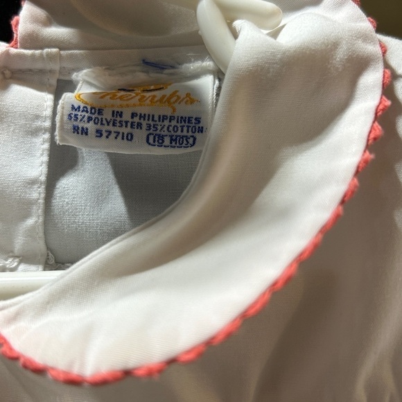 Vintage Cherubs Dress Baby Girls Size 18 months Smocked - Picture 3 of 10